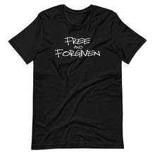 Load image into Gallery viewer, Black - White FREE AND FORGIVEN Unisex tee